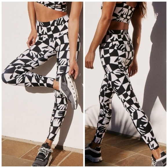 NEW Anthropologie hand print leggings size S - Picture 1 of 9